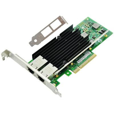 China Server X540-T2 10GB Dual Port PCIe 2.0 Ethernet 8x Network Server Adapter RJ45 Interface Intel X540AT2 Chipset for sale