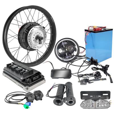 China Electric Motorcycle Kit 72V 6000W 8000W 100km/h Electric Bike Conversion Kit With BD-15 Lithium Battery for sale