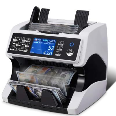 China Top Loading CIS Money Detector Mix Value Machine Double ATM Cash Counter Counting Machine AL-920 for sale