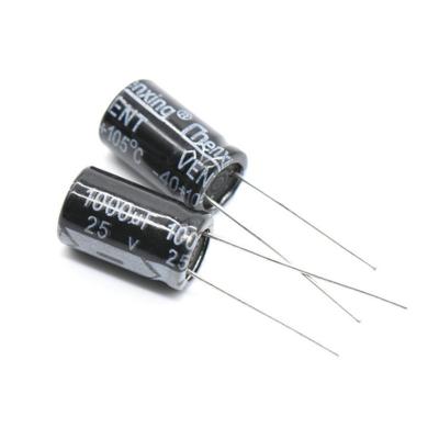 China Lighting 1000uf 25V Power Supply Voltage Aluminum Electrolytic Capacitor For Ceiling LED Lighting Power PCBA Board 10*17mm for sale