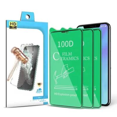 China Mobile Phone Amazon Screen Protector Set 3pcs In 1package 100D Nano Ceramic Film Factory Price Tpu 9H Tempered Glass Film Clear XX Good for sale