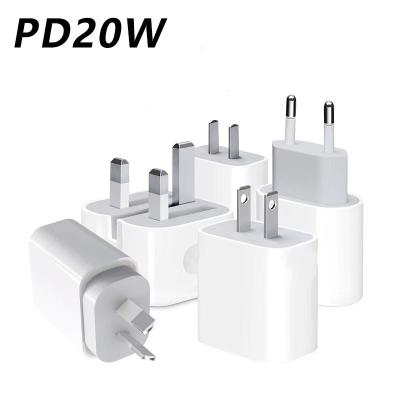 China Original Mobile Phone 18W 20W Palladium Smart Fast Charger Plug Uk/Us/Eu Type C Charging Adapter For Apple Iphone 12 11 13 pro Max Xr Xs for sale