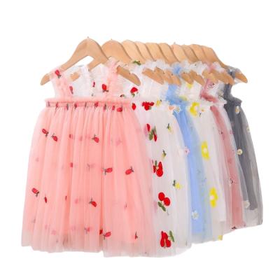 China Anti-wrinkle summer baby style clothing lace flower dress tutu skirt fashion party baby sweet dress for sale