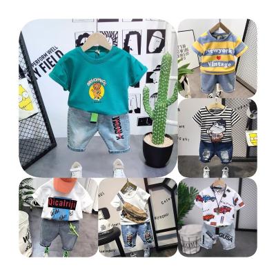 China Other New Fashion Summer Baby Boy Casual Pure Cotton Short Sleeve Set Chinese Manufacturers Wholesale Discount Price for sale