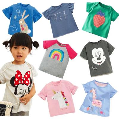 China Lovely Kids T-shirt Cotton Kids Girls Shirts Summer Cartoon Anti-Shrink Clothes Babies T-shirt for sale