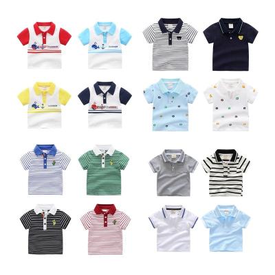 China 2022 Hot Sale Children's Boy's Casual Lapel Short Sleeve T-Shirt Anti-Shrink for sale