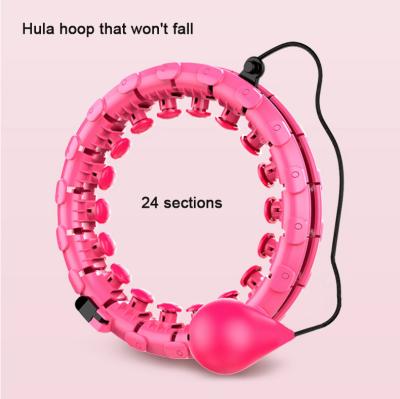 China Portable 24 Knots Magic Auto-Spinning Smart Hula Ring Fitness Fat Burning Hula Hoops Lose Weight Exercise Gym Equipment for sale