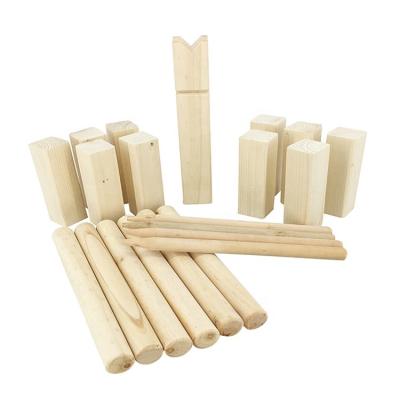 China Original Wooden Viking Chess Lawn Game for Outdoor KUBB Giant Wooden Set for sale