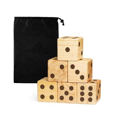 China Yard Dice Wholesale Custom Outdoor Giant Wooden Dice Yard Dice Game for Kids and Adults for sale