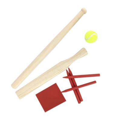 China Wholesale Customized Wooden Pine Wood Baseball Game Bat Set Garden Game Baseball Set For Kids for sale