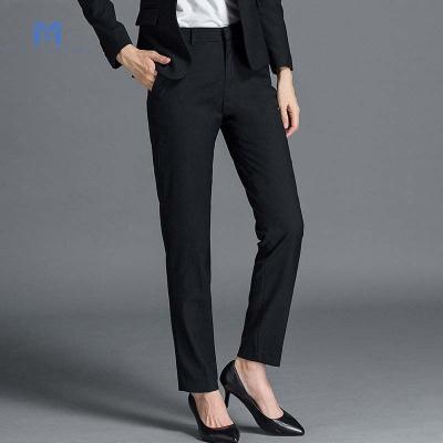 China Anti-wrinkle regular fit formal women's office work pants for ladies for sale