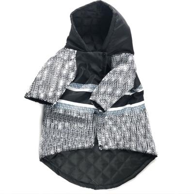 China Brand Luxury Winter Fashion Designer Dog Hoodie Jacket Stocked Warm Thickened Padded Coat Windproof for sale