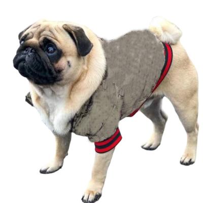 China Viable Wholesale Fashion Designer Brand G Pet Clothes Luxury French Bulldog Classic Dog Jacket for sale