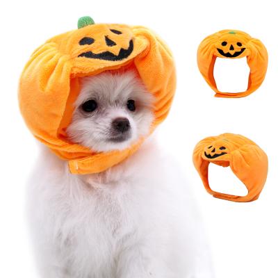 China Viable Halloween Festival Pet Hat Cat Dog Pumpkin Hat Ghost Festival Headdress Supplies for sale