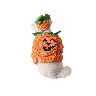 China Viable Pet Halloween Party Costumes Warm Winter Halloween Cosplay Pumpkin Set Pet Supplies for sale