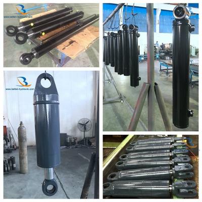 China Earrings Double Acting Piston Hydraulic Cylinder For Excavator / Forklift Tipper Truck for sale