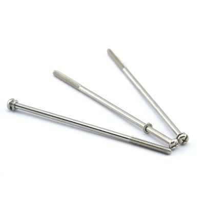 China HEX Fastener Hardware Stainless Steel Cross Head Rod Half Tooth Medi Screw for sale