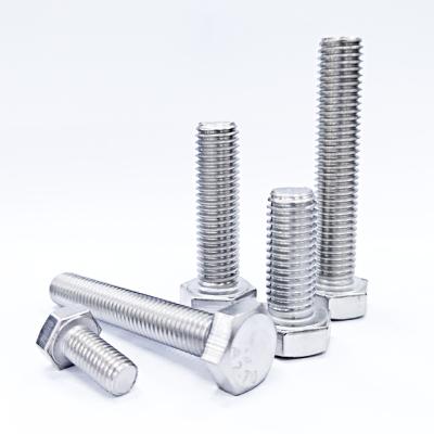 China GB5782 stainless steel hexagon head bolts connecting stainless steel hex head screw bolt requirements of mechanical step or meet bracket for sale