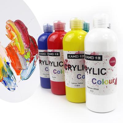 China Wholesale Paint KAMEI Color 300ml Craft 12 Color Nox-toxic High Quality High Quality Acrylic Paint for sale