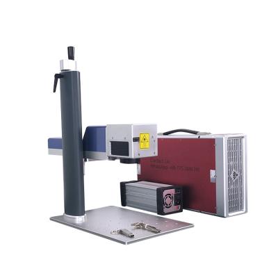 China Air Cooled Fiber Optic Laser Marking Machine Small Desktop Metal Lettering 20W 30w for sale