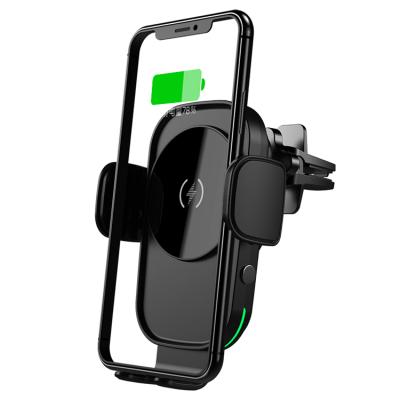 China Car Smart Wireless Charger Mobile Phone Sensor Clamp and Auto Release Fast Qi 15W Car Charger Wireless Holder For iPhone 12 Pro Max for sale