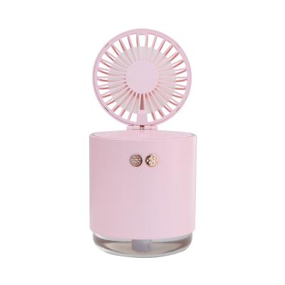 China Outdoor Portable LED Night Light Rainbow Shining Humidifier With Fan for sale