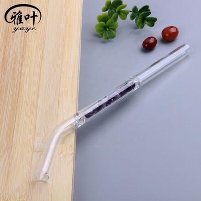 China Gemstone Disposable High Quality Energy Glass Drinking Straws for sale