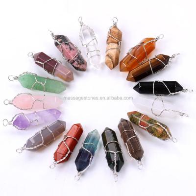 China America Wholesale Multicolor Stone Pendant With Wire, Fashion Necklace And Earring Jewelry Pendant Charm for sale