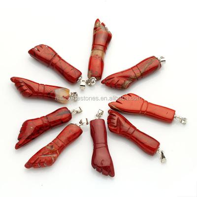 China Europe Red Jasper Gemstone Jewelry Arm Pendant for sale