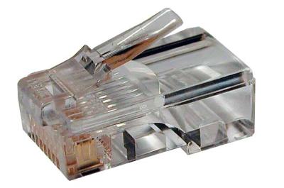 China Modular Plug RJ-45 for Twisted Pair, Category 5 Stranded 2 Prong for sale