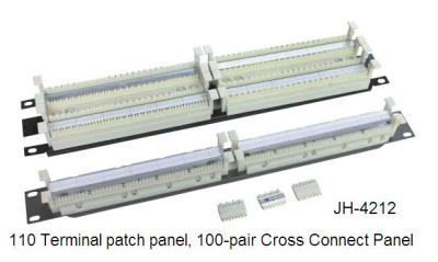 China 100 Pairs IDC Wiring Block (110 Wiring Block With Panel), 110 terminal patch panel for sale