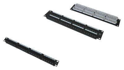 China 24 ports 19'' Category 5e network telephone UTP Patch Panel Suitable for Gigabit Ethernet applications for sale