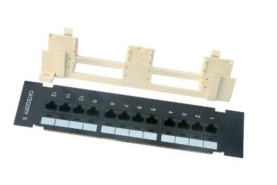 China Wall-Mount Cat5e Patch Panel,12 port, 568B, RJ45 Ethernet for sale