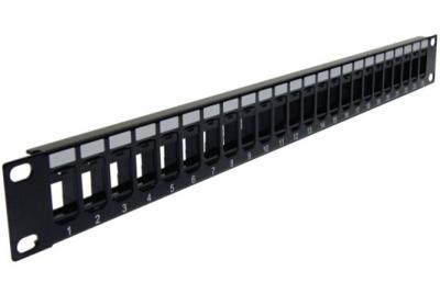 China Blank Keystone High Density Patch Panel 24-Port for sale