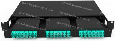 China Slide-Out 3 Adapter Metal High Density 1U Modular MTP/MPO Patch Panel for sale