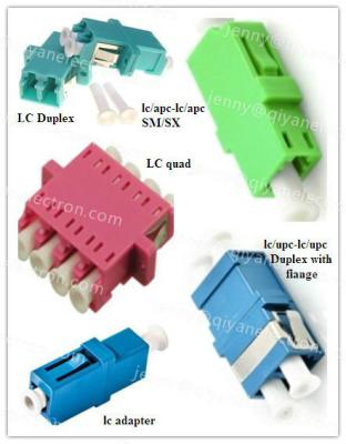 China LC Simplex/Duplex/ Quad Plastic/Metal Fiber Optic Adapter/hybrid adapters for sale