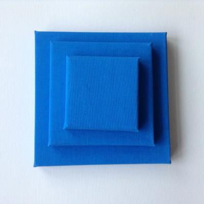 China Back Clip Enabled 15*15cm Colorful Mini Canvas Frame Painting Blue Art Canvas Small Stretched Canvas for sale