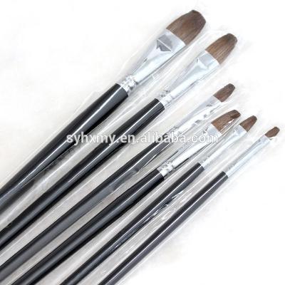 China Water Color Artist Painting Wholesale Weasel Brush Nylon Acrylic Oil Painting Brush Set for sale