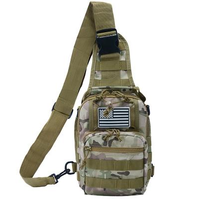 China Polyester Customize Logo Waterproof Men Camouflage Chest Bag Sling Cross - Body Bag for sale