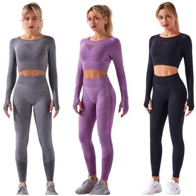 China Breathable Compression Sports Workout Seamless Sports Gym Women Tights Leggings Yoga Pants Yoga Clothing Sets Yoga Pants for sale