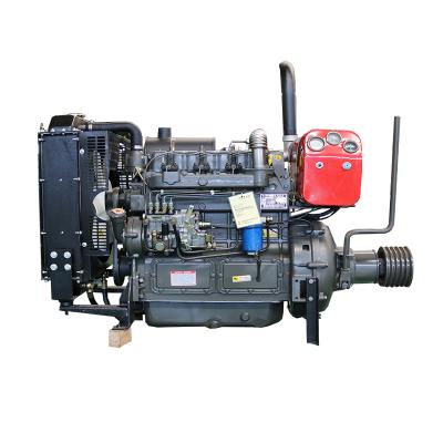 China China quality ZH4105ZP diesel engine water cooled 50kw/70hp diesel engine with clutch and pulley belt for sale