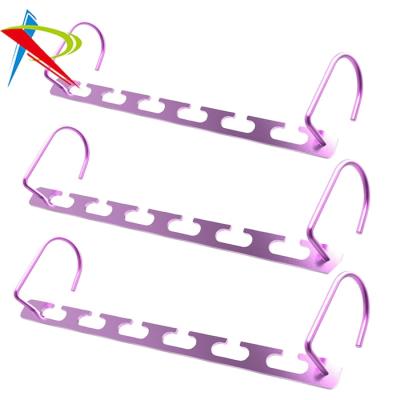 China Multifunctional Hot Type Purple Metal Miracle Rod Closet Sale Space Saving Hanger Clothes Hanger for sale