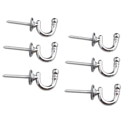 China HSKK-112 Traditional Small Size Polished Chrome Curtain Tieback Hooks for sale