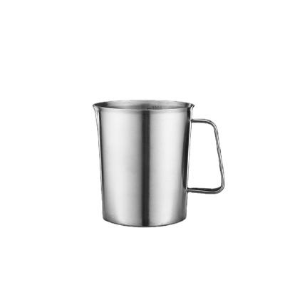 China Sustainable 304 Stainless Steel Latte Maker Spout Skimming Steaming Coffee Jug Milk Pitcher Counting Cup Measuring Cup for sale