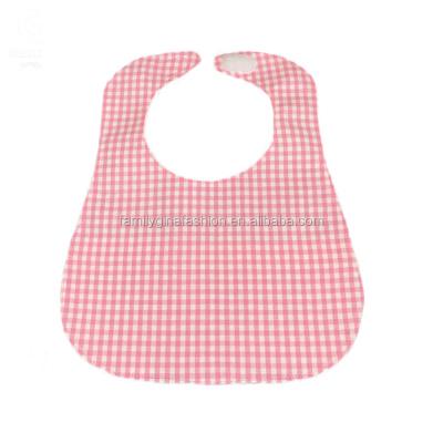 China Viable Cotton Seersucker Wholesale Monogrammed Babies Washable Cotton Bib for sale