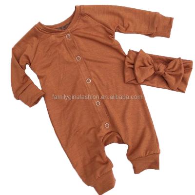 China High Quality Wholesale Monogram Personalized Newborn Baby Romper Sleeper Pajamas for sale