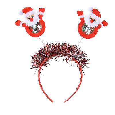 China Cute Lovely Christmas Hair Accessories Sweet Christmas Party Wholesale Headband Cute Santa Claus Headband For Kids for sale