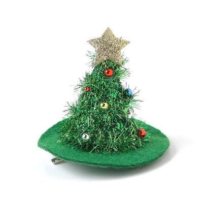 China 2021 New Design Christmas Hair Clip Christmas Tree Clip Custom Alligator Hair Clip For Women Girls MHX00358 for sale