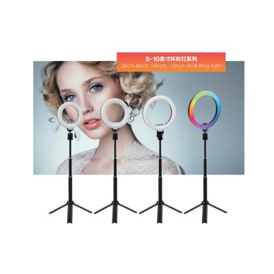 China High Quality Service PORTABLE PORTABLE High Quality Led Phone Tripod With Ring Light for sale