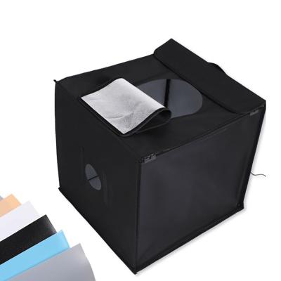 China 80cm Photo Studio Popular LED Photographic Shooting Box With 4 Colors Backgrounds Light Box 80cm for sale